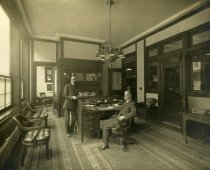 Interior of President's office at Worcester National Bank at 11 Foster St